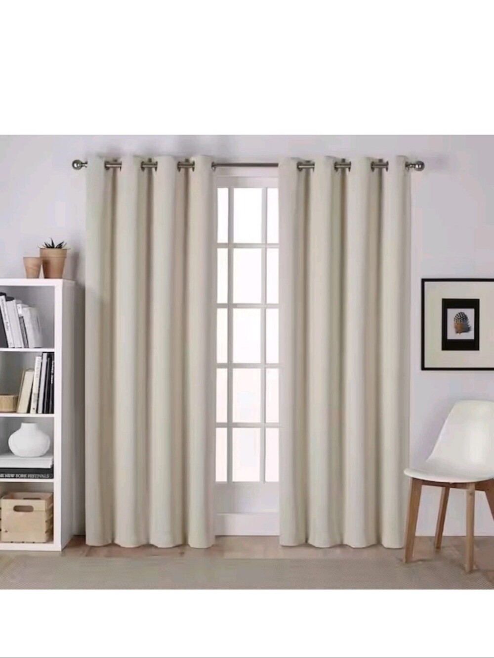 Exclusive Home Santeen Twill Weave Grommet Top Curtain Panel Pair, 52"x96"